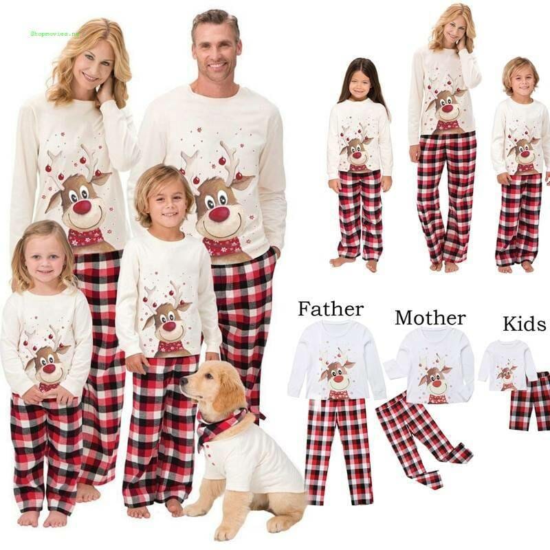 2020 Family Christmas Pajamas Set Deer Print Adult Women Kids Family Matching Clothes Xmas Family Sleepwear 2PCS Sets Top+Pants Baby Kid Toys Infant Toys size: Father 3XL|Father L|Father M|Father S|Father XL|Father XXL|Kids 10T|Kids 12T|Kids 14T|Kids 2T|Kids 3T|Kids 4T|Kids 5T|Kids 6T|Kids 8T|Mother 3XL|Mother L|Mother M|Mother S|Mother XL|Mother XXL