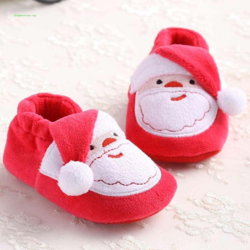 2020 New Christmas Baby Shoes Baby Boys Girls Winter Warm Santa Claus First Walkers Cute Xmas Baby Boots DS9 Baby Kid Toys Infant Toys color: A|B|C|D|random color socks