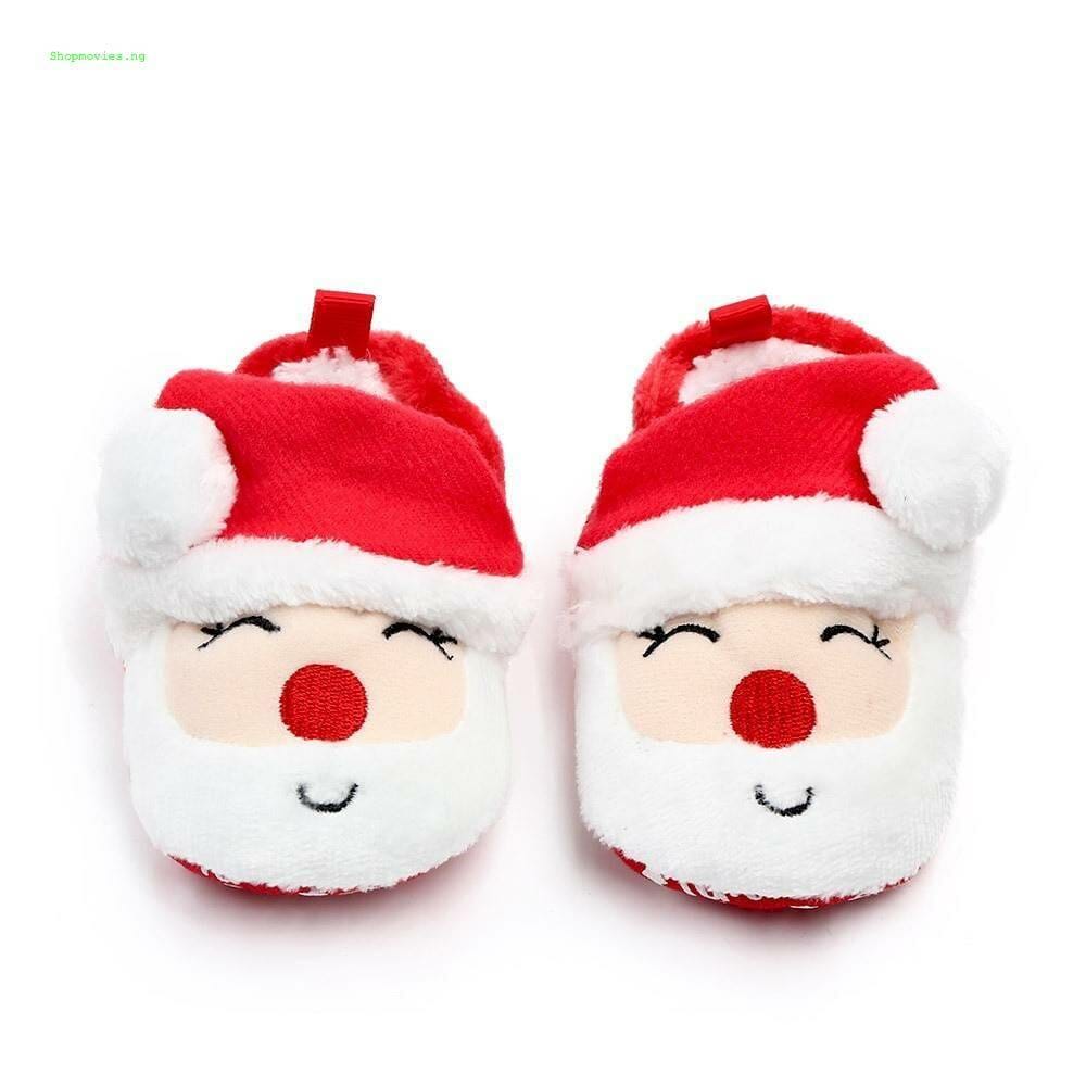 2020 New Christmas Baby Shoes Baby Boys Girls Winter Warm Santa Claus First Walkers Cute Xmas Baby Boots DS9 Baby Kid Toys Infant Toys color: A|B|C|D|random color socks