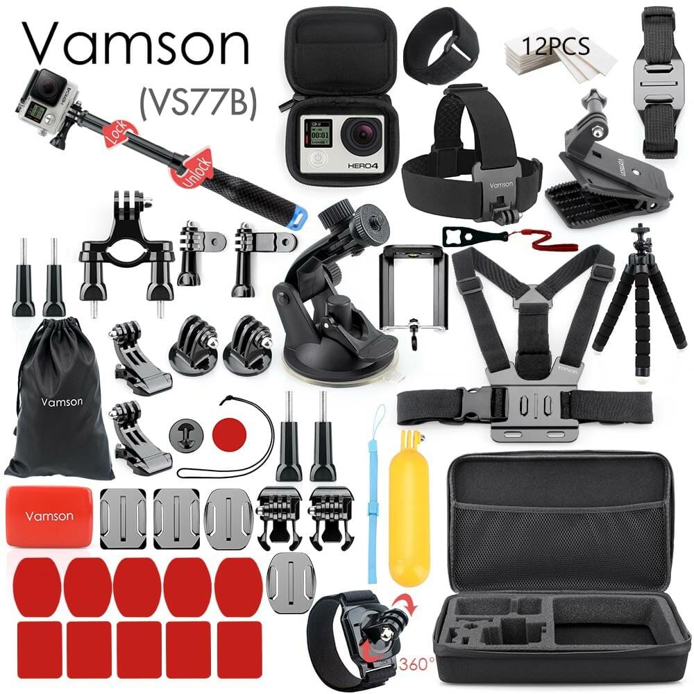 Vamson for Gopro Accessories Set for go pro hero 7 6 5 4 3 kit 3 way selfie stick for Eken h8r / for xiaomi for yi EVA case VS77 Camera dfe6076e1d429c24edcbb2: VS77|VS77A|VS77B|VS77C|VS77D|VS77E|VS77F