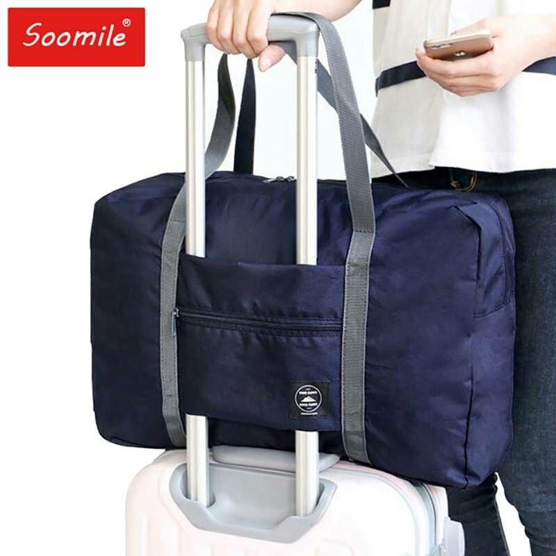 2018 new nylon foldable travel bag unisex Large Capacity Bag Luggage Women WaterProof Handbags men travel bags Free Shipping Bags color: Burgundy|deep blue|Sky Blue|Pink