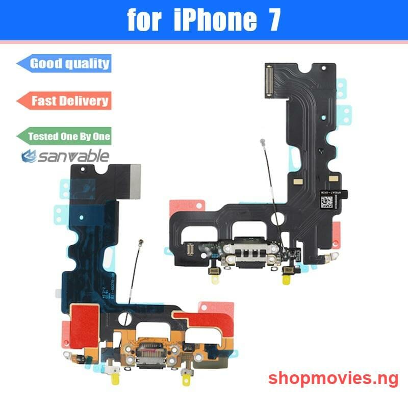 For iPhone 7 Original New Charging Port USB Charger Dock Connector with Microphone Antenna Flex Cable Replacement Parts Apple iOS Phones Mobile Phones Phones & Tablets Smartphone color: Black|grey|White