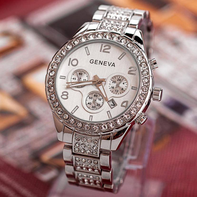 Luxury Women’s Watches Rose Gold Watches Women Fashion Rhinestone Full Steel Ladies Metal Watch relogio feminino horloge dames Watch color: 0090-1|0090-2|0090-3