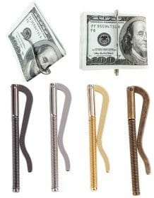 1Pc Metal Bifold Money Clip Bar Wallet Replace Parts Spring Clamp Cash Holder Bags Fashion Men bags Men handbag Purses & Wallets color: A|B|C|D