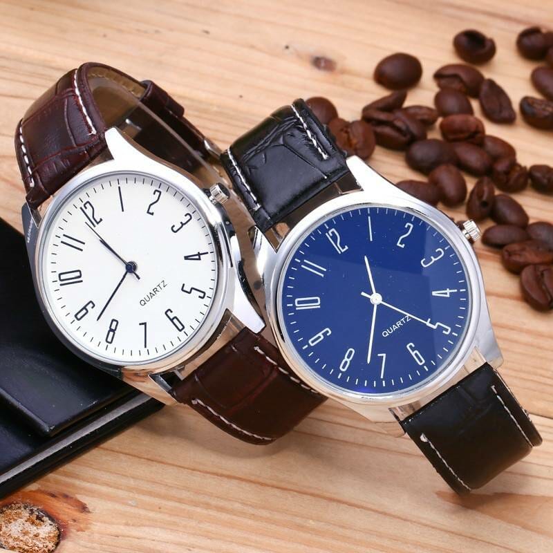 Relogio Masculino 2019 New Fashion Mens Watches Simple Letters Casual Leather Waterproof Quartz Wristwatches Man Clock Electronics Fashion Watch color: Black|black white|brown black|brown white
