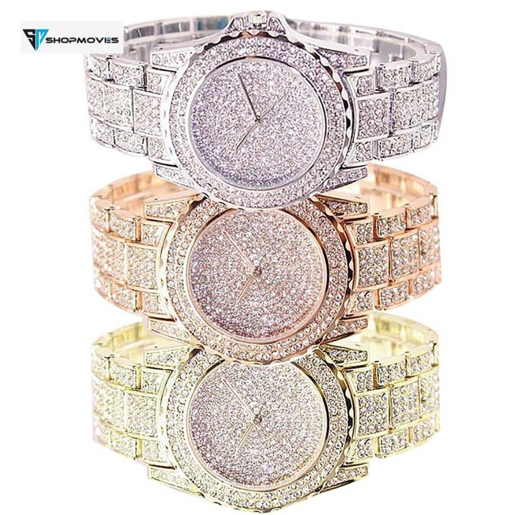 Fashion Watch Women Luxury Round Quartz Watch Wrist Watches for Women Shiny Gold Sliver Watches Wrist Watch For Ladies Gift Electronics Fashion Watch color: golden|ROSE GOLDEN|Silver