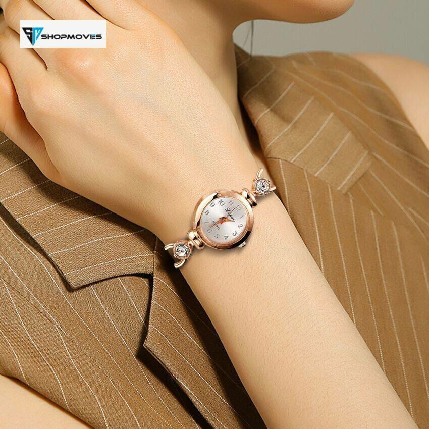 Ladies Elegant Wrist Watches Women Bracelet Rhinestones Analog Quartz Watch Women’s Crystal Small Dial Watch Reloj #B Electronics Fashion Watch color: A|B