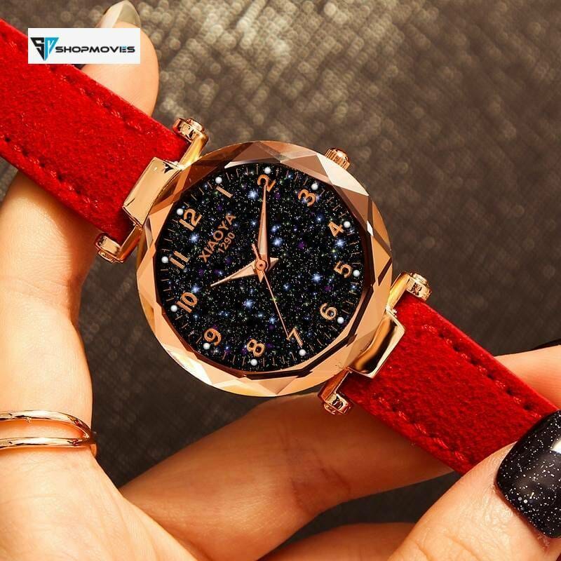 Fashion Women Watches 2019 Best Sell Star Sky Dial Clock Luxury Rose Gold Women’s Bracelet Quartz Wrist Watches New Dropshipping Electronics Fashion Watch color: Black|Blue|BROWN|Green|grey|Purple|red|Pink|White
