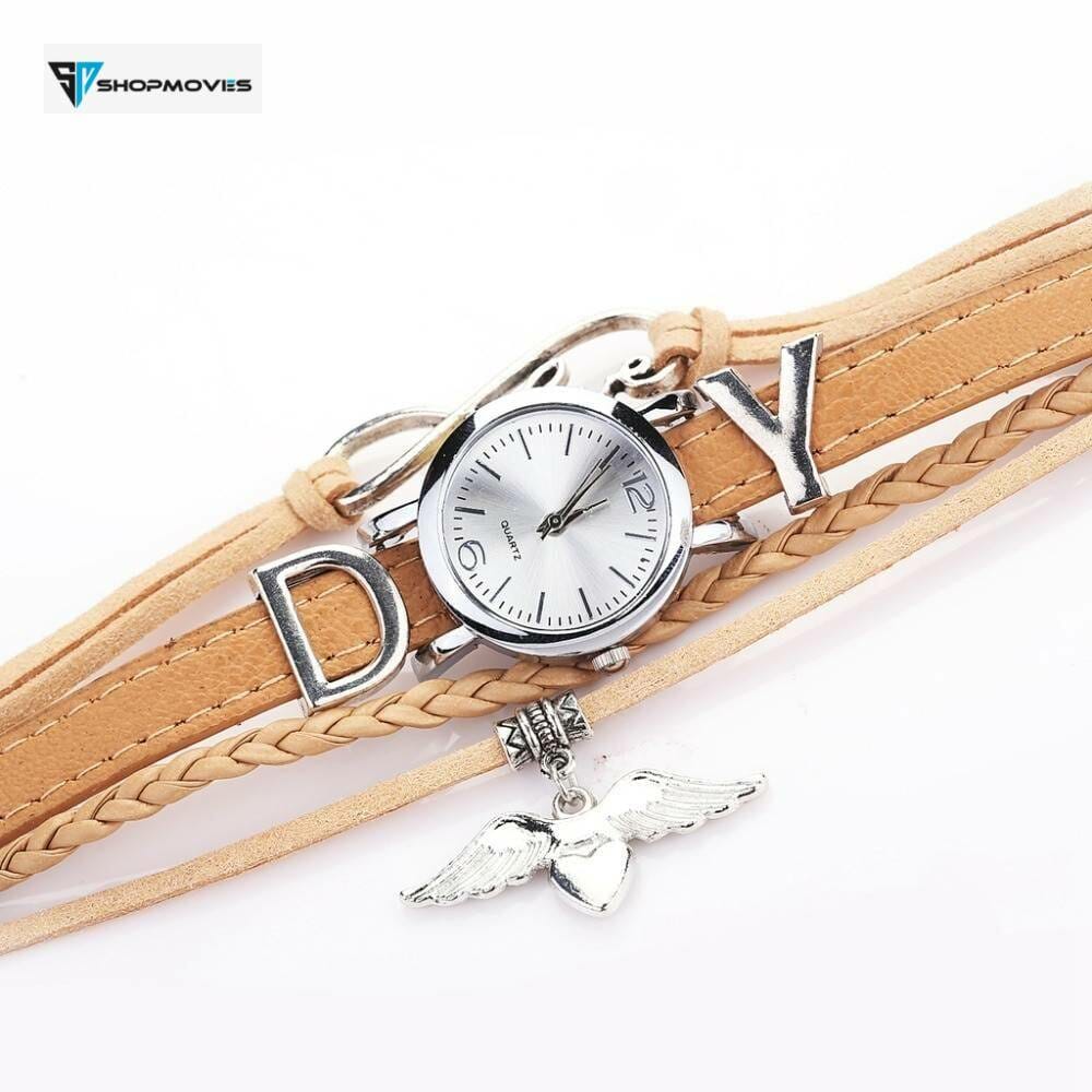 Duoya Brand Watches For Women Luxury Silver Heart Pendant Leather Belt Quartz Clock Ladies Wrist Watch 2019 Zegarek Damski Electronics Fashion Watch color: Black|BROWN|Ivory|red|Rose|Sky Blue