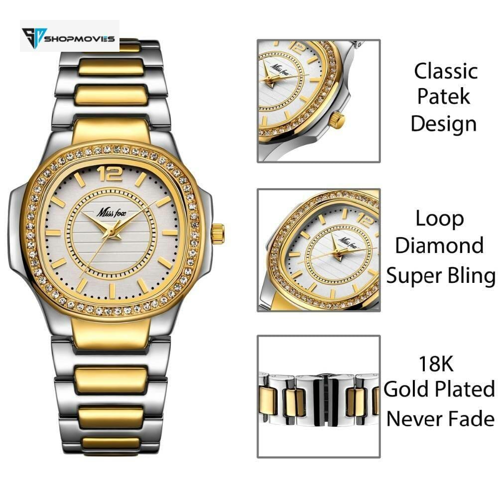 Women Watches Women Fashion Watch 2020 Geneva Designer Ladies Watch Luxury Brand Diamond Quartz Gold Wrist Watch Gifts For Women Electronics Fashion Watch color: 2549-GG|2549-GS|2549-RGS|2549-SS