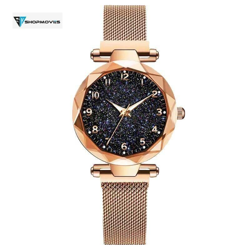 Luxury Women Watches Magnetic Starry Sky Female Clock Quartz Wristwatch Fashion Ladies Wrist Watch reloj mujer relogio feminino Electronics Fashion Watch color: Black|Blue|coffee|Purple|red|Rose