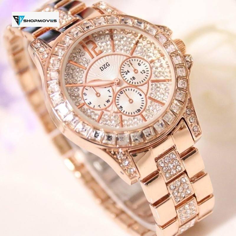 Fashion Women Watch with Diamond Watch Ladies Top Luxury Brand Ladies Casual Women’s Bracelet Crystal Watches Relogio Feminino Electronics Fashion Watch color: Gold|Rose|Silver