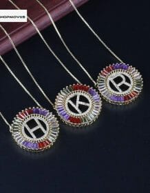 1 Pcs New Fashionable Gold Micro Pave Rainbow CZ Cubic Zirconia A-Z Name Initials Letter Pendant Necklaces For Women Jewelry Beaded Necklaces Chokers Crystal Necklaces Jewelry Necklaces 8d255f28538fbae46aeae7: A|B|C|D|E|F|G|H|I|J|K|L|M|N|O|P|Q|R|S|T|U|V|W|X|Y|Z