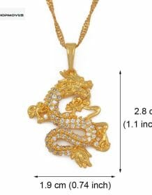 Anniyo CZ Dragon Pendant Necklaces for Women Men Gold Color Jewellery Cubic Zirconia Mascot Ornaments Lucky Symbol Gifts #064004 Beaded Necklaces Charm Necklaces Chokers Jewelry Necklaces 8d255f28538fbae46aeae7: gold color|Gold Figaro|Silver Color|Silver Figaro