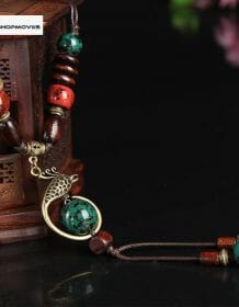 Ceramic Vintage Necklace for Women Phoenix Pendant Necklace Wholesale Green Ethnic Rope Chain Necklaces Aesthetic Jewelry 2020 Beaded Necklaces Charm Necklaces Chokers Jewelry Necklaces 8d255f28538fbae46aeae7: blue|green|red