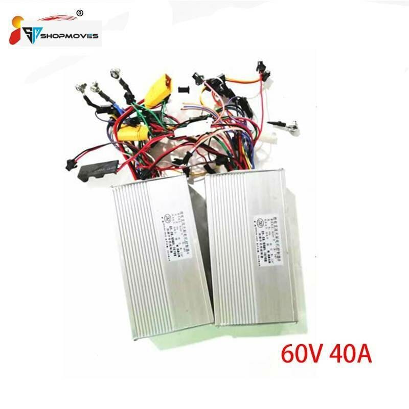 60V 40A Aluminum Alloy Electric Scooter Controller Front Rear DC Controller For 60v Electric Scooter Patinete Eletrico Sale Electronics Scooter color: a set controller|Front controller|Rear controller