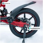 48V 7.5Ah 400W Aluminium Alloy Smart E Bike 14″ Rear Suspension Mini Foldable Electric Bicycle Bike 3 Colors Electric Bicycle Electronics color: Black 14 Inch|Red 14 Inch