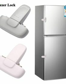 1 Pcs Home Refrigerator Lock Fridge Freezer Door Catch Lock Toddler Kids Child Cabinet Safety Lock For Baby Safety Child Lock Baby Kid Toys Infant Toys color: grey|White