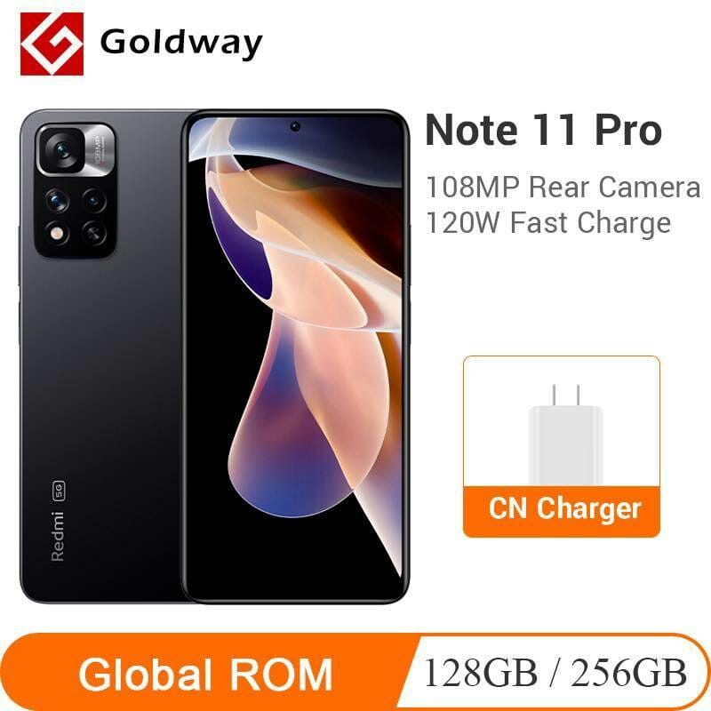 Global ROM Xiaomi Redmi Note 11 Pro 128GB / 256GB Smartphone 108MP Camera Dimensity 920 Octa Core 67W Fast Charging 5160mAh Electronics